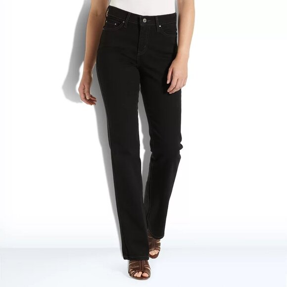 Levi’s 512 Perfectly Shaping Bootcut Jeans Mid Rise Denim Black Size 18 WS - Picture 1 of 9